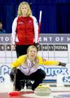Frank Gunn / the canadian press
Team Canada skip Jennifer Jones (back) was no match for Manitoba skip Cathy Overton-Clapham on Wednesday.