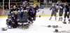 PHIL.HOSSACK@FREEPRESS.MB.CA 
The Oak Park Raiders pour off the bench to swarm netminder Kyler Sobiak (bottom left) Wednesday night at the Iceplex after winning the provincial high school AAAA title.