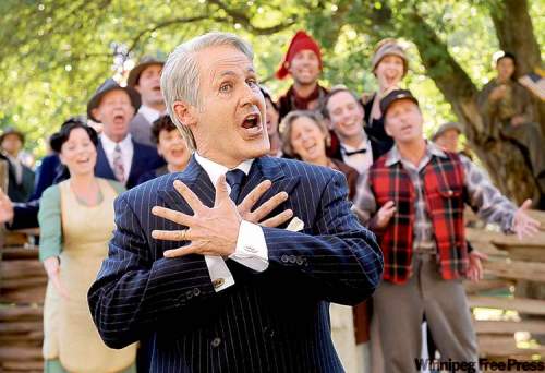 Sporting a prosthetic chin and a wig, theatre star Rick Miller stars as Brian Mulroney.