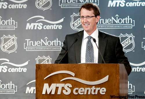 David Lipnowski / Winnipeg Free Press Archives
True North Sports and Entertainment Limited chairman Mark Chipman speaks during a press conference in Winnipeg, Tuesday May 31, 2011,  announcing an NHL franchise returning to the city. The NHL's board of governors unanimously approved the sale today with a vote in New York.
