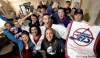 PHIL.HOSSACK@FREEPRESS.MB.CA 
An elated Shaun Jasper, (centre, in white jersey) is surrounded by friends and family.