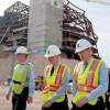 HADAS.PARUSH@FREEPRESS.MB.CA
Gov. Gen. David Johnston (centre) with CMHR construction  manager Todd Craigen (left) and president Stuart Murray Friday.