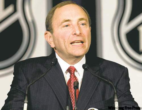 CP
Maybe NHL commissioner Gary Bettman isn't such a bad guy after all. Hmmm...