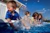 John Woods/Winnipeg Free Press
From left: Matthew, 6, Kaitlyn, 3, Abby, 6, and Emma, 8, have fun in grandpa's new pool Friday.