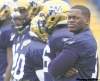 JOE BRYKSA / WINNIPEG FREE PRESS 
Injured Blue Bomber linebacker Henoc Muamba has been stewing on the sidelines for weeks. He probably won�t return to the field for at least three weeks.