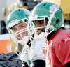 Don Healy / Postmedia News 
Roughriders slotback Andy Fantuz with Darian Durant prior to last year's Grey Cup. Will Fantuz come back in time to save Rider Pride?