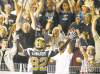 Trevor Hagan / THE CANADIAN PRESS
Bombers' Terrence Edwards celebrates with the noisy fans at Canad Inns Stadium Friday night after scoring a TD against the Ticats.