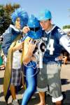 Postmedia
Michael Bell / Postmedia NewsWinnipeg Blue Bomber fans get into the spirit of things in Regina over the Labour Day weekend.