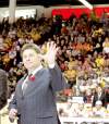 Bruce Bumstead / Brandon Sun archives
Former Wheat King great Brad McCrimmon was saluted by the crowd prior to last year's Memorial Cup semifinal in Brandon.