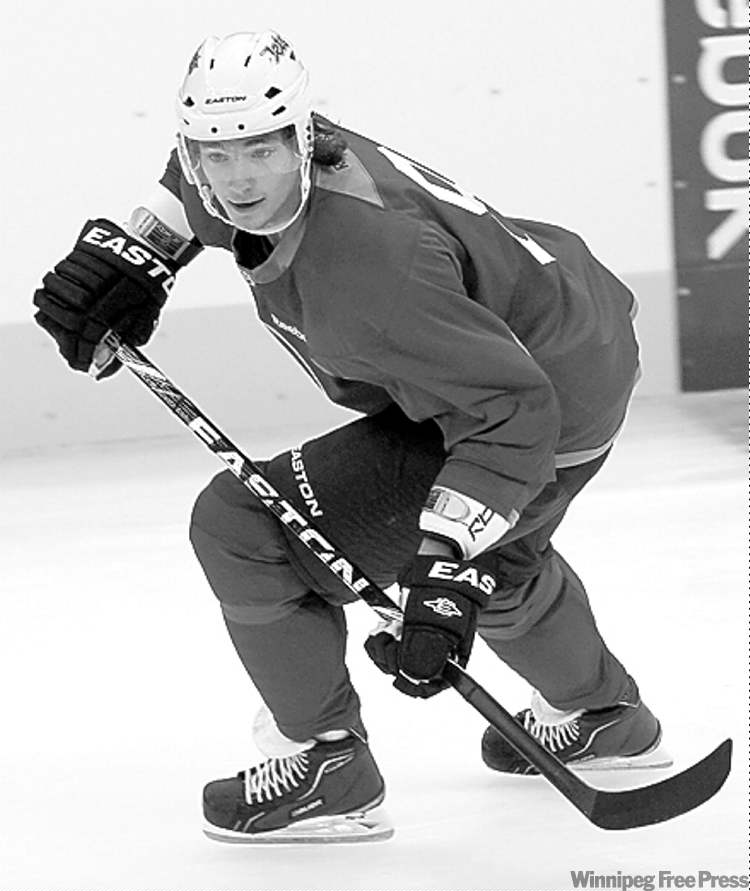 JOE BRYKSA / WINNIPEG FREE PRESS
Alexander Burmistrov is a contender for second-line centre.