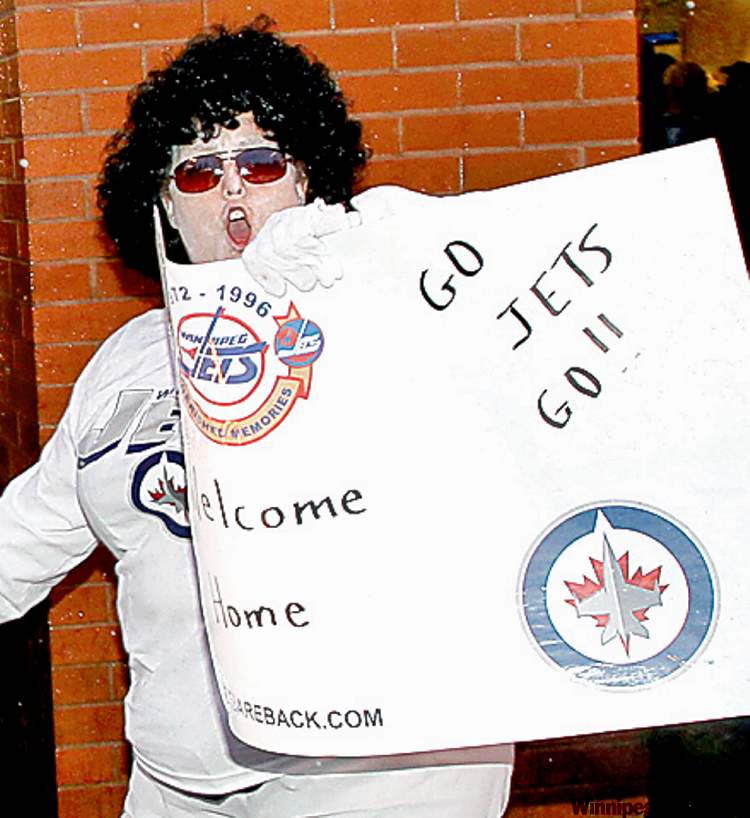 A Jets fan echoes the sentiment of many attending the Winnipeg game.