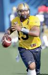 wayne glowacki / winnipeg free press
Remember me? Pivot Michael Bishop works out with the Bombers Monday.