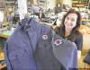 WAYNE GLOWACKI/WINNIPEG FREE PRESS 
Julie Land with a jacket her Pine Falls Clothing firm makes that is sold exclusively at the Jets Gear store.
