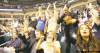 Phil Hossack / Winnipeg Free Press archives 
Fans celebrate with gusto as the Jets overpower the Columbus Blue Jackets in a pre-season game at the MTS Centre.