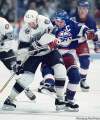 Phil Hossack / Winnipeg Free Press archives
 Troy Murray, seen checking Jari Kurri in 1992, wishes the game against Chicago was in Winnipeg.