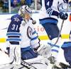 Reuters
Shannon Stapleton / reuters
Jets goalie Ondrej Pavelec came up big on Long Island Thursday night, turning aside 34 Islander shots for the team�s first shutout in their new history.
