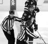 BORIS MINKEVICH / WINNIPEG FREE PRESS archives
Jets defenceman Dustin Byfuglien doesn't like the call, but he's going to the box in any case. Big Buff leads the team with 32 penalty minutes.