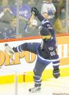 Phil Hossack / Winnipeg Free Press 
Nik Antropov celebrates a goal during the breakaway competition Tuesday night at the MTS Centre.