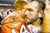 Postmedia Postmedia News
John Woods / Winnipeg Free PressBuck Pierce (right) accepts a hug from B.C. Lions quarterback Travis Lulay at the end of the 2011 Grey Cup.