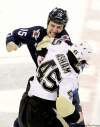 MIKE DEAL / WINNIPEG FREE PRESS
The Jets' Tanner Glass and Portage la Prairie product Arron Asham of the Penguins square off in fisticuffs Friday.