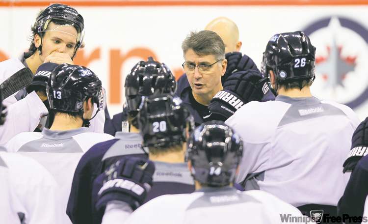 Winnipeg Free Press
BORIS MINKEVICH / WINNIPEG FREE PRESS archives
Head coach and steersman Claude Noel says he likes the makeup of his club and thinks it is well-led.