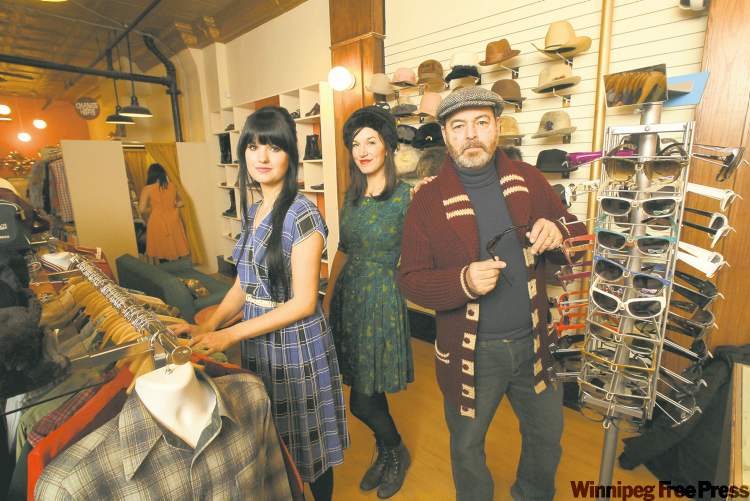 MIKE DEAL / WINNIPEG FREE PRESS
MIKE DEAL / WINNIPEG FREE PRESS
Rhymes With Orange co-owners Stefani Hiebert, Erin Thiessen and Doug Shand. The trio is delighted to be located on McDermot Avenue, the funkiest shopping street in The Exchange.