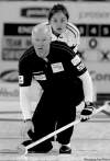 michael burns photoTeam North America skip Glenn Howard studies his stone�s line as Team World�s Qingshuang peeks over his shoulder during the skins game. Howard defeated Sweden�s Niklas Edin 18-2 in the game at the Continental Cup tournament.