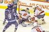 ruth bonneville / winnipeg free press
Devils goalie Martin Brodeur was able to fend off a frantic Jets attack late in the third when the Jets� net was empty and an extra attacker was on the ice.