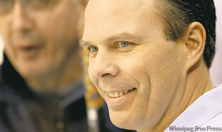 JOE BRYKSA / WINNIPEG FREE PRESS ARCHIVES
With the NHL trade deadline a month away, Jets GM Kevin Cheveldayoff made it clear he wouldn't make a trade for the sake of trading. It's all about long-term outlook.