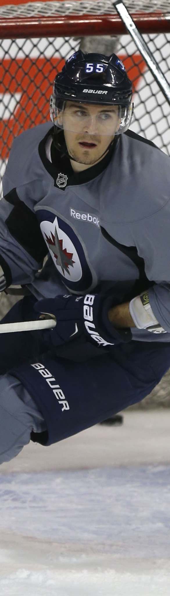 WAYNE GLOWACKI / WINNIPEG FREE PRESSWinnipeg Jets player #55 Mark Scheifele at the team practice Wednesday at the MTS Centre. Tim Campbell story March 2 2016