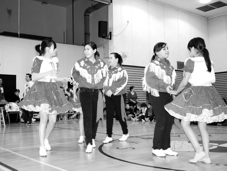 Supplied photo
Students prepare for a dance  performance in the Charles Sinclair School gymnasium.