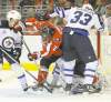 Chuck Myers / MCT
When Buff wasn't scoring from centre ice he was fiercely defending Jets goalie Ondrej Pavelec from Washington forays.