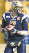 Winnipeg Free Press archives
Quarterback Alex Brink, in town early to begin training for the season, recalled Richard Harris’s words coming to fruition days after his death.