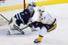 JOHN WOODS / WINNIPEG FREE PRESS
Jets goaltender Ondrej Pavelec stops Nashville’s Filip Forsberg on a breakaway during third-period NHL action in Winnipeg Tuesday.