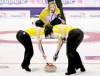 REUTERS
Todd Korol / reutersManitoba skip Jennifer Jones shouts instructions to lead Dawn Askin (left) and second Jill Officer during a win over Quebec on Thursday.