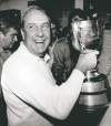 Dave Buston / the canadian press archives
Blue Bombers coach Cal Murphy holds the Grey Cup after Winnipeg beat the Hamilton Tiger-Cats in the 1984 Grey Cup.