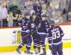 Phil Hossack / Winnipeg Free Press
Evander Kane celebrates with Alexander Burmistrov (8), Kyle Wellwood (13) and Dustin Byfuglien after opening the scoring against the Florida Panthers Thursday.