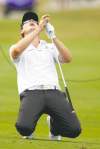 CP
Wilfredo Lee / the associated pressJustin Rose was not happy after three-putting the 18th hole, settling for a 69. He�s three shots behind Bubba Watson.