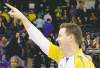 CP
jonathan hayward / the canadian pressManitoba skip Rob Fowler celebrates his bronze-medal victory over Yukon/Northwest Territories� Jamie Koe Sunday.