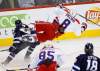 John Woods / the canadian press
Jets' Randy Jones sends Capitals' Alex Ovechkin flying with a hard check during the first period Friday at the MTS Centre.