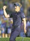 CP
chris o�meara / the associated pressLuke Donald pumps his fist after winning the Transitions Championship in a  playoff Sunday in Palm Harbor, Fla.