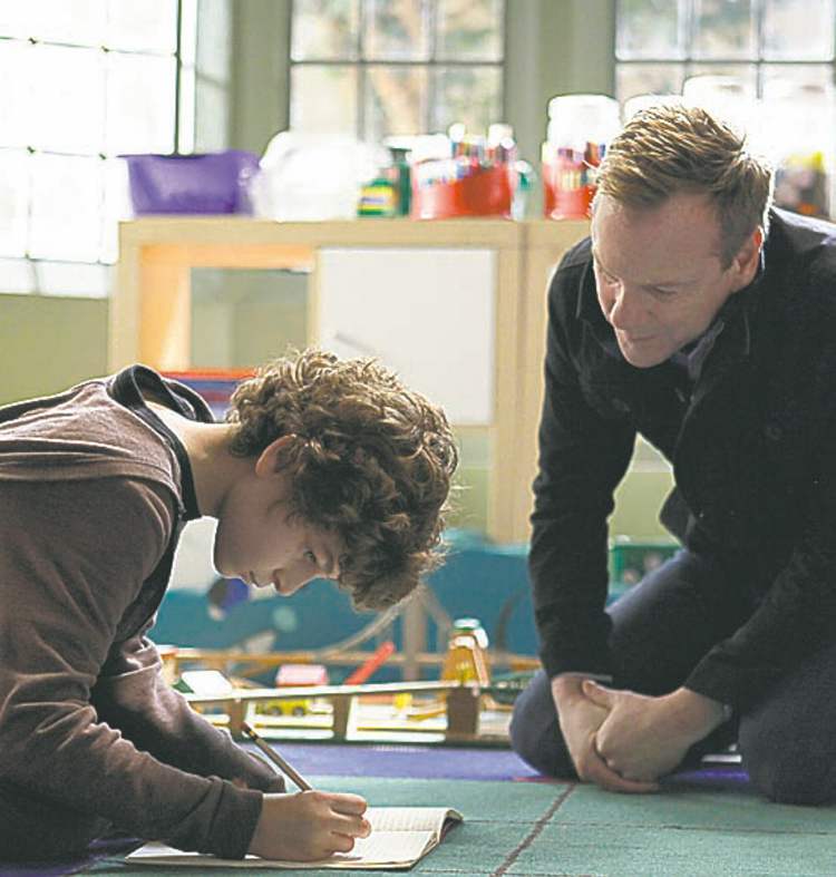 CP
Kelsey McNeal / Fox
David Mazouz, left, and Kiefer Sutherland play father and son in the uplifting drama Touch.