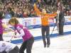 CP
Andrew Vaughan / the canadian pressSouth Korean skip Ji-Sun Kim reacts to her final stone defeating Heather Nedohin (inset) 4-3 in semifinal action at the Ford World Women�s Curling Championship in Lethbridge Saturday.