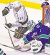 Darryl dyck / the canadian press
Anze Kopitar is stopped by Roberto Luongo Jan. 17: Cory Schneider's rise means Lou isn't the key player he once was.