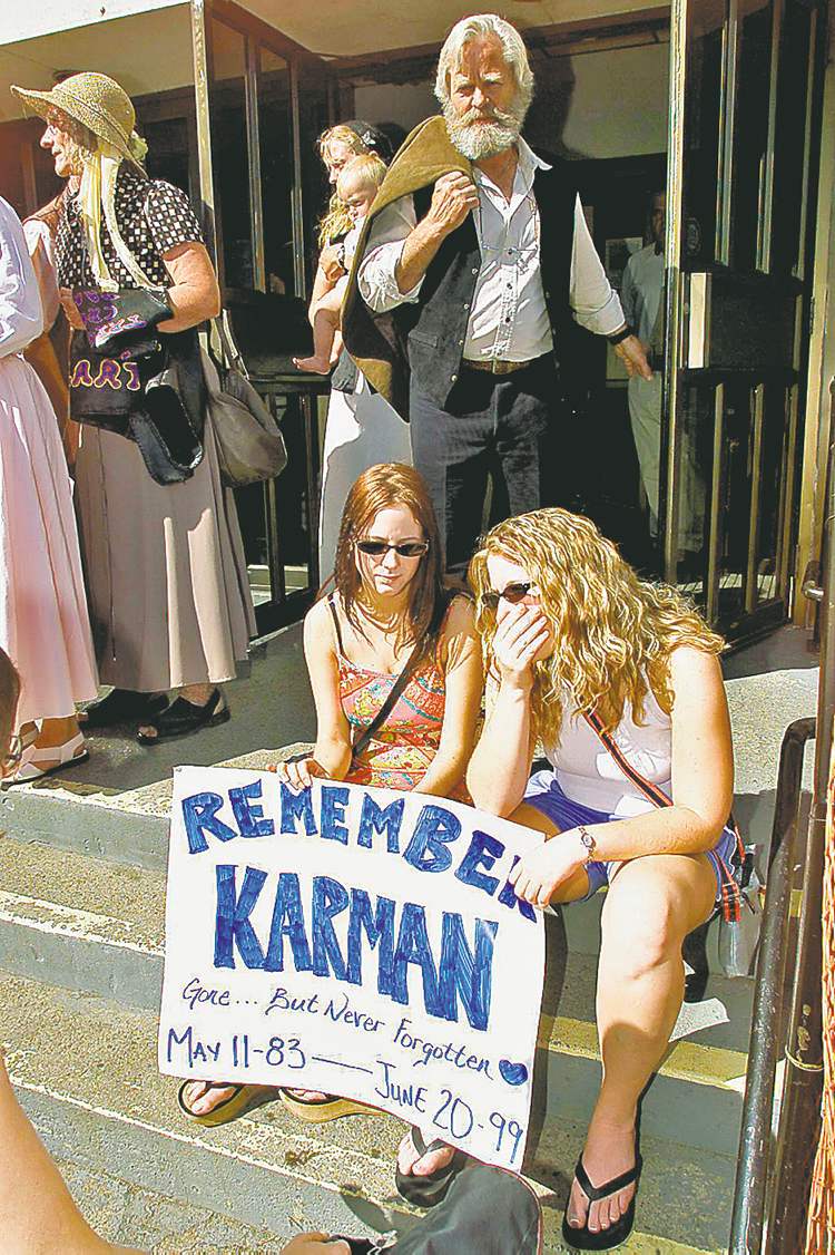 CP
Christine Vanzella / The Canadian Press
Wiebo Ludwig leaves a play about him behind friends of Karman Willis in 2002.