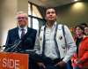 WAYNE GLOWACKI / WINNIPEG FREE PRESS FILES
Wab Kinew, right, with Greg Selinger.