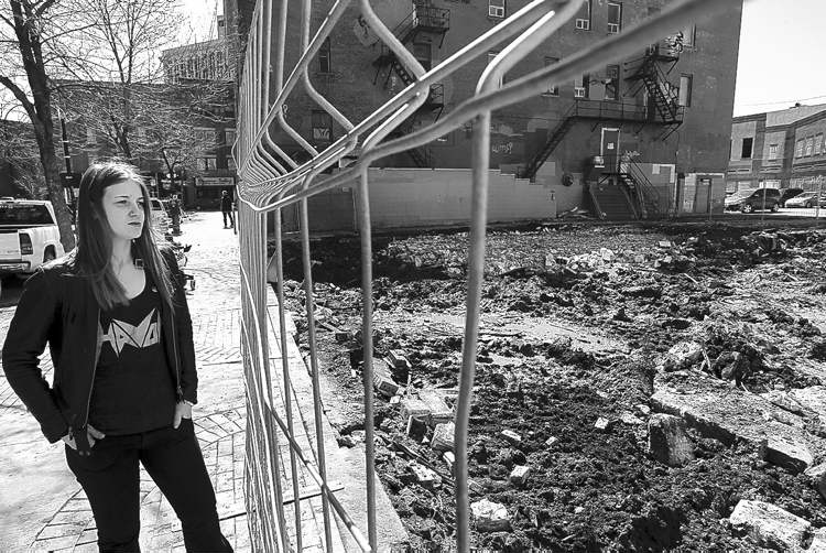 WAYNE GLOWACKI / WINNIPEG FREE PRESS
Liz Harte-Maxwell, co-owner of War on Music, is confident music fans believe in the store and will help it re-emerge.
