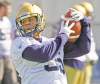 KEN GIGLIOTTI  / WINNIPEG FREE PRESSAnthony Woodson makes a catch during Blue Bombers mini camp at Canad Inns Stadium on Thursday.