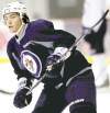 FULL CLOSE CUT CLOSECUT - Winnipeg Jets forword Alexander Burmistrov during practice at the MTS IcePLex Tuesday.  Ed Tait   story  (WAYNE GLOWACKI/WINNIPEG FREE PRESS) Winnipeg Free Press Nov. 22  2011