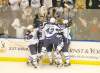keith gosse / st. john's telegram archives 
St. John's IceCaps players, including Mark Scheifele, celebrate a game-winning overtime goal against the Syracuse Crunch in Round 1 of the AHL playoffs.